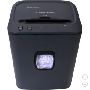 MANUFACTURER RENEWED ROYAL 18MC CONSUMER MICRO-CUT SHREDDER- 18 SHEET SINGLE PASS- CAN ALSO CUT CD/DVD OR CREDIT CARDS- 30 MINUTE CONTINUOUS RUNTIME- 7.4 GALLON WASTEBIN- CASTERS- 1YR MFG WNTY - Image 1