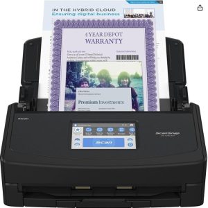 MANUFACTURER RENEWED FUJITSU SCANSNAP IX1600 TOUCH SCREEN SCANNER FOR PC AND MAC (BLACK) DOCUMENT SCANNER AUTO MODE/ NORMAL MODE/ BETTER MODE/ BEST MODE/ EXCELLENT MODE (COLOR/ GRAYSCALE/ MONOCHROME) - SIMPLEX / DUPLEX: 40 PPM - MANUAL LOAD - CONTACT IMAG/ 90-DAY LIMITED WARRANTY refurb-recert - Image 1